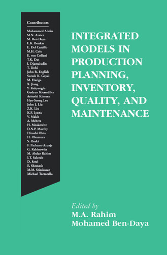 Integrated Models in Production Planning, Inventory, Quality, and Maintenance book cover by 