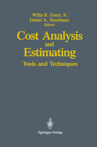 Cost Analysis and Estimating: Tools and Techniques book cover by 
