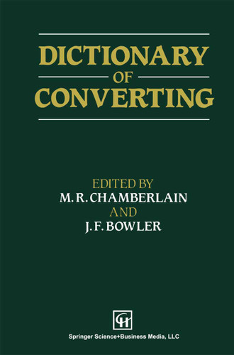 Dictionary of Converting book cover by M. R. Chamberlain, J. F. Bowler