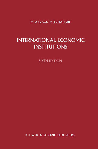 International Economic Institutions book cover by M.A. van Meerhaeghe