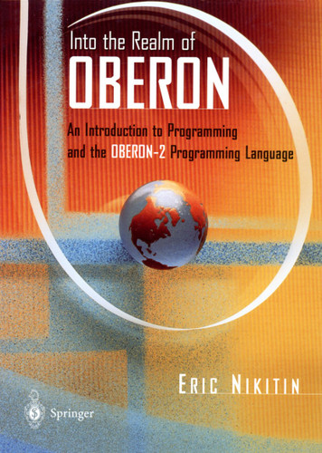Into the Realm of Oberon: An Introduction to Programming and the Oberon-2 Programming Language book cover by Eric W. Nikitin