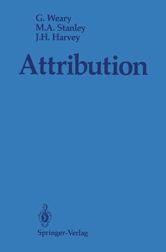 Attribution book cover by Gifford Weary, Melinda A. Stanley, John H. Harvey