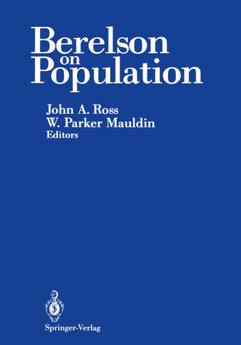 Berelson on Population book cover by 