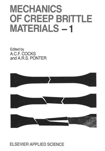 Mechanics of Creep Brittle Materials 1 book cover by 