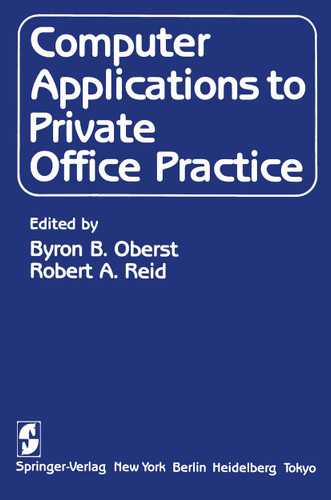 Computer Applications to Private Office Practice book cover by 