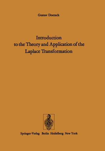 Introduction to the Theory and Application of the Laplace Transformation book cover by G. Doetsch
