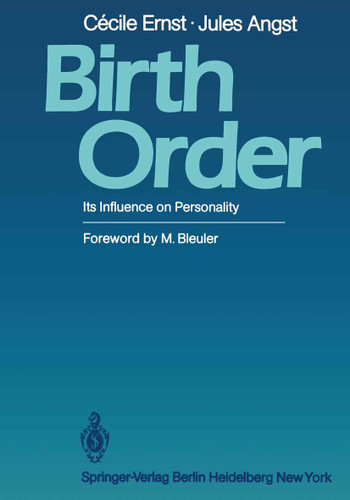 Birth Order: Its Influence on Personality book cover by Cecile Ernst, Jules Angst