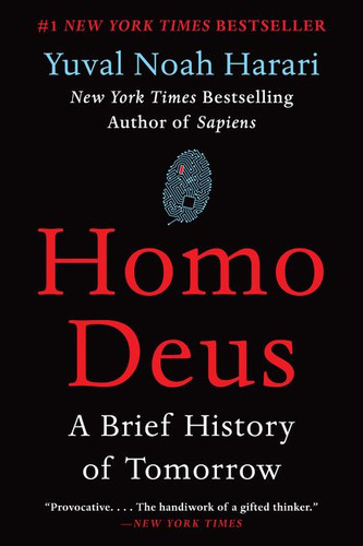 Homo Deus: A Brief History of Tomorrow book cover by Yuval Noah Harari