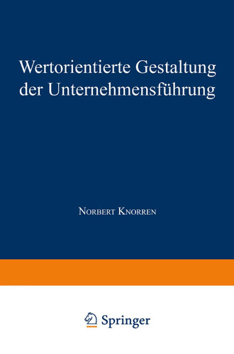 Wertorientierte Gestaltung der Unternehmensführung (Unternehmensführung & Controlling) book cover by 