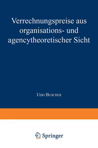 Verrechnungspreise aus organisations- und agencytheoretischer Sicht book cover by 