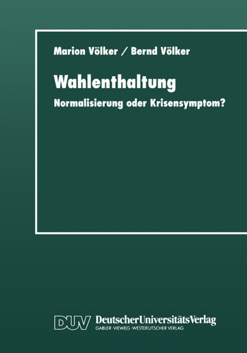 Wahlenthaltung: Normalisierung oder Krisensymptom? book cover by 