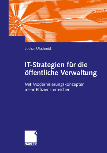 IT-Strategien für die öffentliche Verwaltung: Mit Modernisierungskonzepten mehr Effizienz erreichen book cover by Lothar Ulschmid