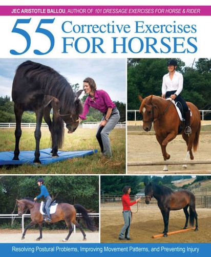 55 Corrective Exercises for Horses: Resolving Postural Problems, Improving Movement Patterns, and Preventing Injury book cover by Jec Aristotle Ballou