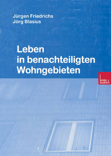 Leben in benachteiligten Wohngebieten book cover by Jürgen Friedrichs
