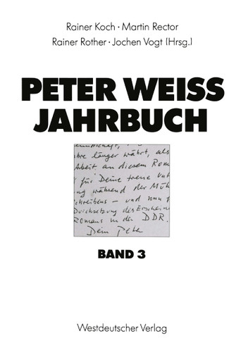 Peter Weiss Jahrbuch 3 book cover by 