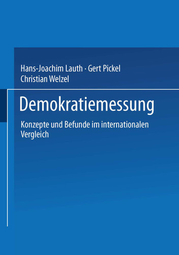 Demokratiemessung: Konzepte und Befunde im internationalen Vergleich book cover by 