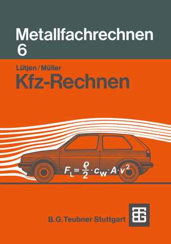 Kfz-Rechnen book cover by Diedrich Lütjen, Manfred Müller