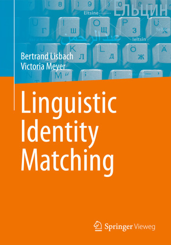 Linguistic Identity Matching book cover by Bertrand Lisbach, Victoria Meyer
