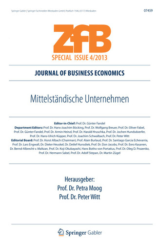 Mittelständische Unternehmen (ZfB Special Issue #4/2013) book cover by 