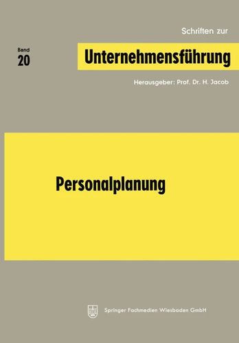 Personalplanung (Schriften zur Unternehmensführung #20) book cover by 