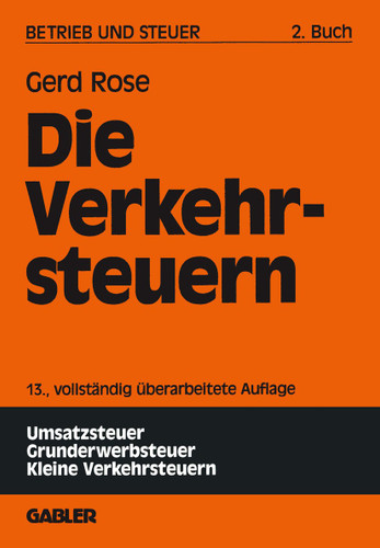 Die Verkehrsteuern book cover by Gerd Rose