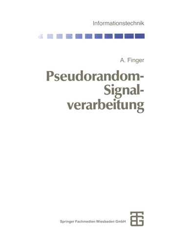 Pseudorandom-Signalverarbeitung (Informationstechnik) book cover by Adolf Finger