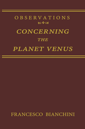 Observations Concerning the Planet Venus book cover by Francesco Bianchini