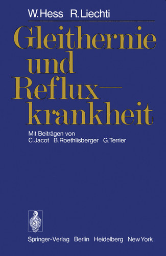 Gleithernie und Refluxkrankheit book cover by W. Hess, R. Liechti