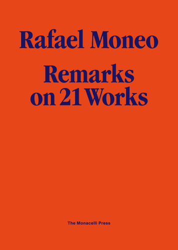 Rafael Moneo: Remarks on 21 Works book cover by Rafael Moneo
