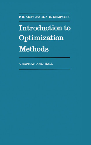 Introduction to Optimization Methods (Chapman and Hall Mathematics Series) book cover by P. Adby