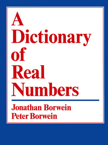 A Dictionary of Real Numbers book cover by Jonathan Borwein