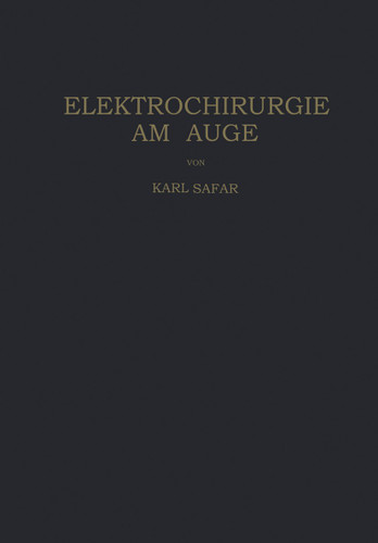 Elektrochirurgie am Auge book cover by Karl Safar
