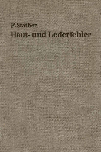 Haut- und Lederfehler book cover by Fritz Stather
