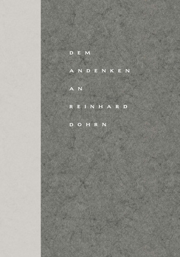 Dem Andenken an Reinhard Dohrn: Reden, Briefe und Nachrufe book cover by 