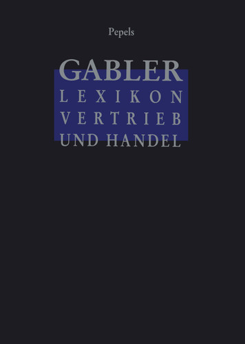 Gabler Lexikon Vertrieb und Handel book cover by Werner Pepels