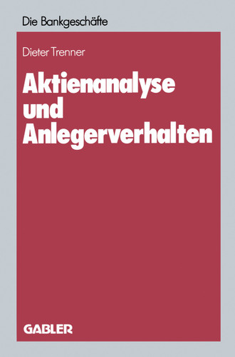 Aktienanalyse und Anlegerverhalten book cover by Dieter Trenner