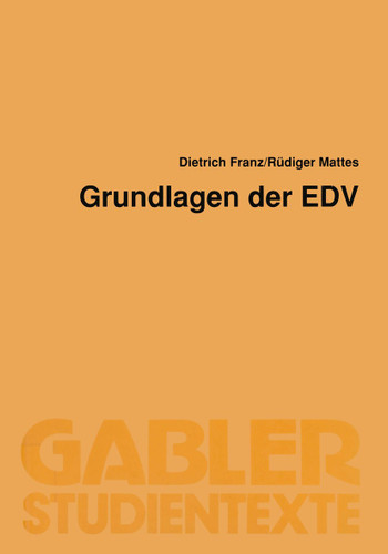 Grundlagen der EDV book cover by Dietrich Franz