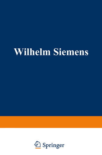 Wilhelm Siemens book cover by William Pole