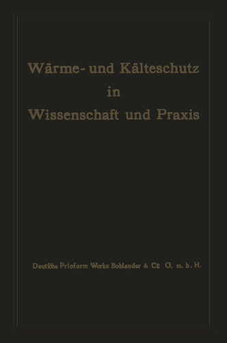 Wärme- und Kälteschutz in Wissenschaft und Praxis book cover by 