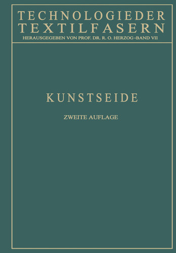 Kunstseide (Technologie der Textilfasern #7) book cover by E. Albrecht Anke