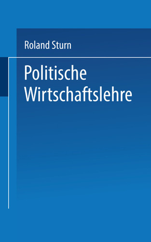 Politische Wirtschaftslehre (Uni-Taschenbücher) book cover by 