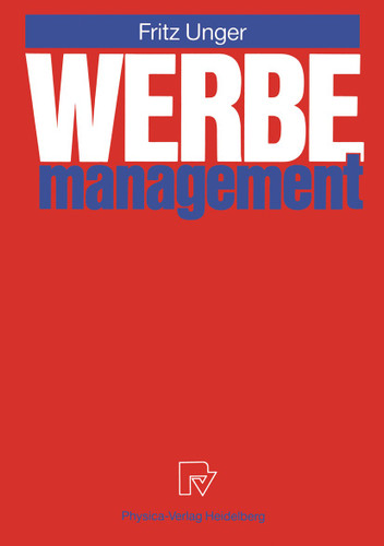 Werbemanagement book cover by Fritz Unger