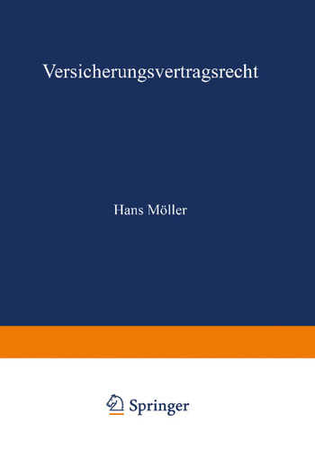 Versicherungsvertragsrecht (Die Versicherung #10) book cover by Hans Möller