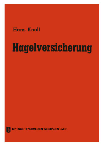 Hagelversicherung (Die Versicherung #4) book cover by Hans Knoll