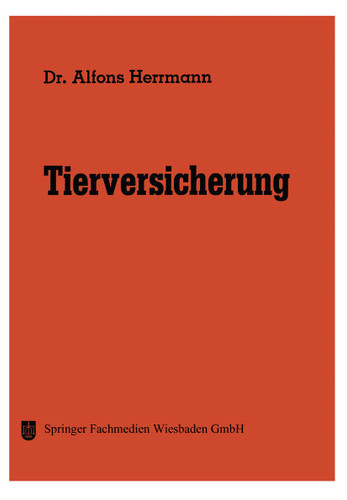 Tierversicherung (Die Versicherung #11) book cover by Alfons Herrmann