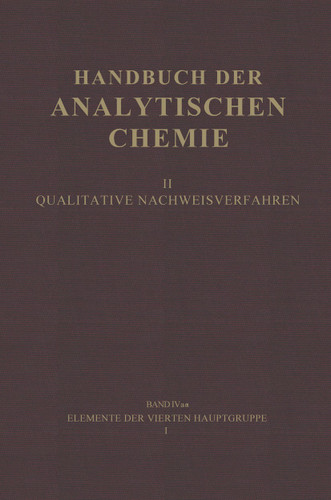 Elemente der Vierten Hauptgruppe I: Kohlenstoff · Silicium (Handbuch der Experimentellen Pharmakologie) book cover by Hans Grassmann