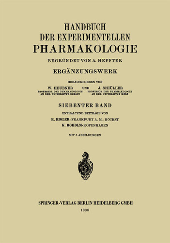 Handbuch der Experimentellen Pharmakologie: Ergänzungswerk (Handbuch der Experimentellen Pharmakologie) book cover by Rudolf Rigler, K. Roholm
