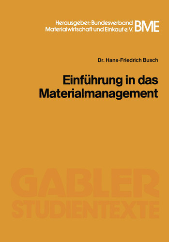 Einführung in das Materialmanagement book cover by Hans F. Busch