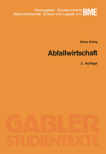 Abfallwirtschaft book cover by Klaus König