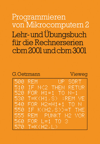 Lehr- und Übungsbuch für die Rechnerserien cbm 2001 und cbm 3001 (Programmieren von Mikrocomputern #2) book cover by Gerhard Oetzmann